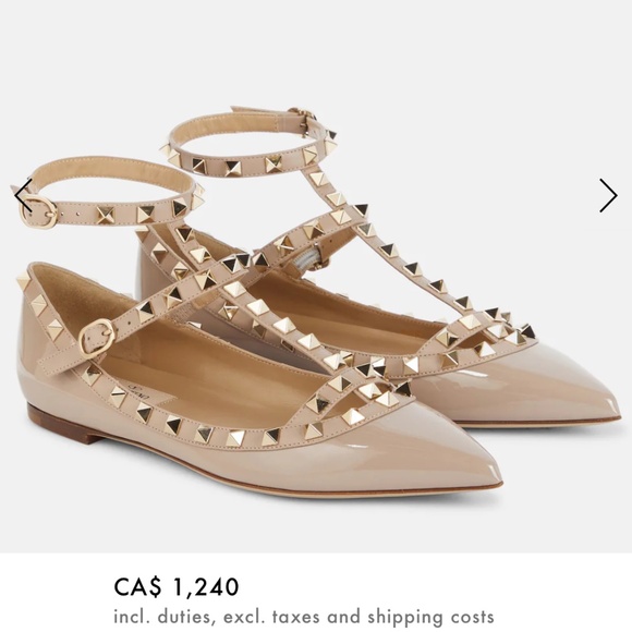 Valentino Garavani rockstud patent leather ballet flats - Picture 2 of 6